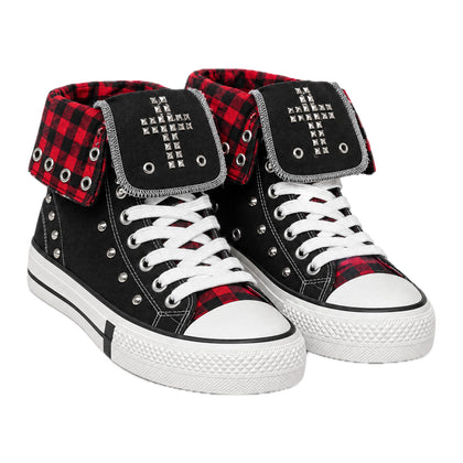 "tartan cross" high-top OPIUM CLOUD