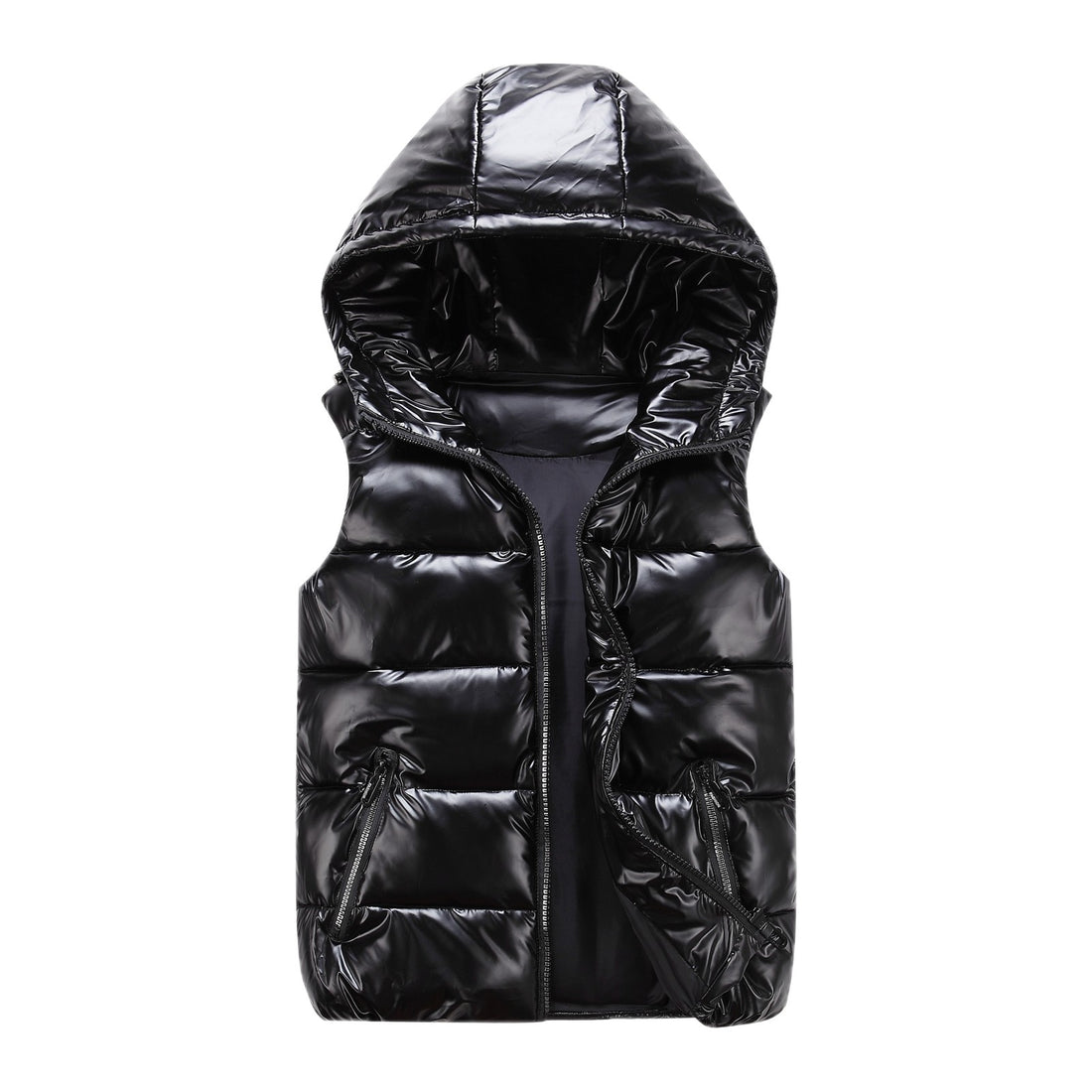 "glossy hood" puffer vest OPIUM CLOUD