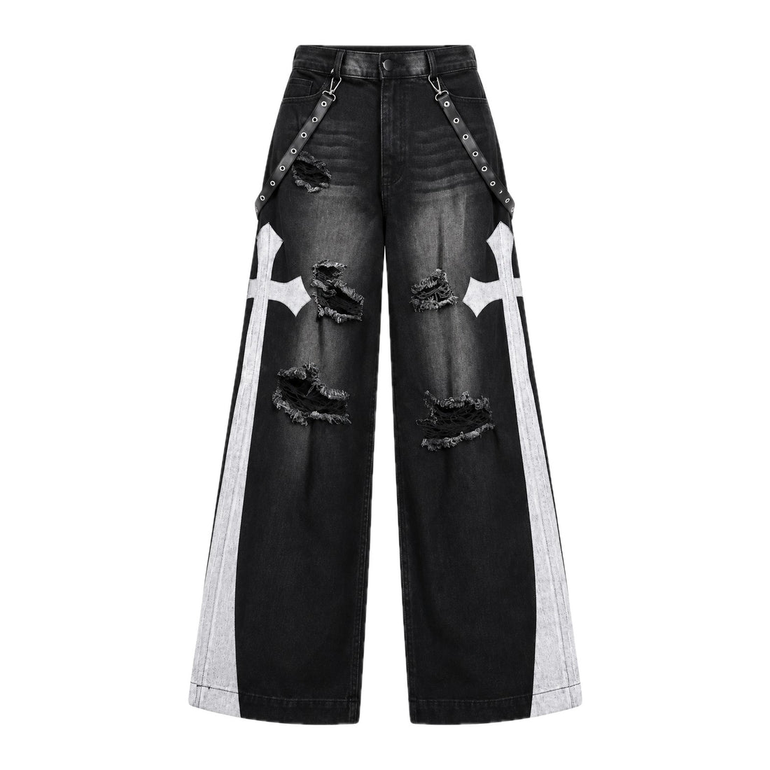 "cross patch" wide denim OPIUM CLOUD