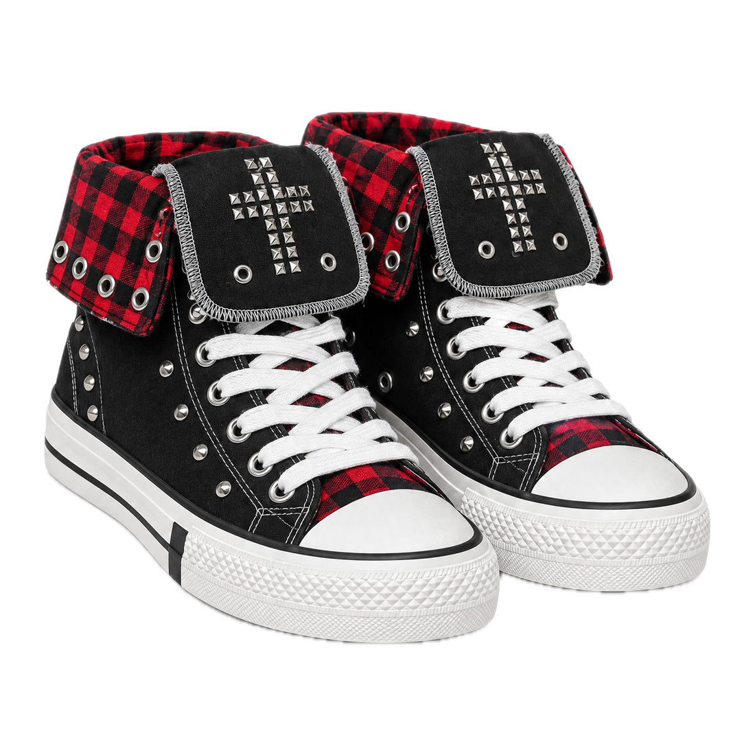 "tartan cross" high-top OPIUM CLOUD